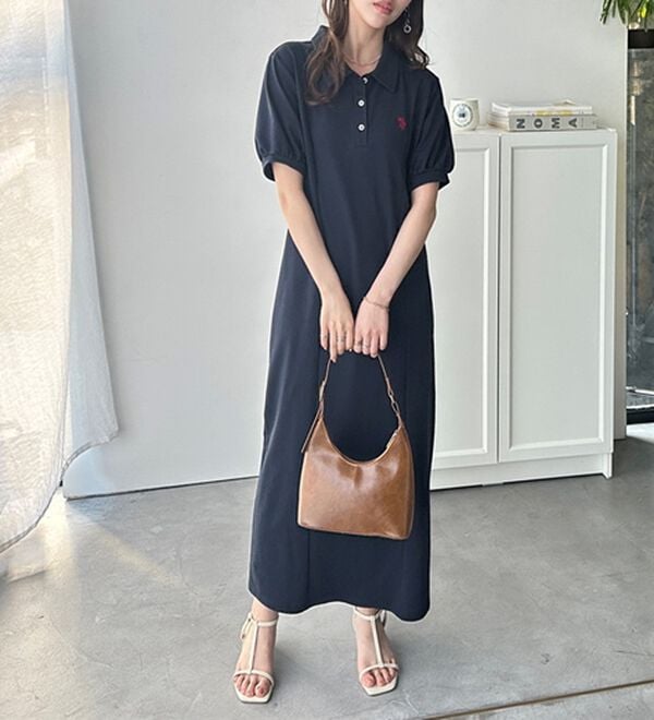 GeeRA（ジーラ）の「【Ｕ．Ｓ．ＰＯＬＯＡＳＳＮ】ポロ衿ワンピ―ス（その他ワンピース）」｜詳細画像