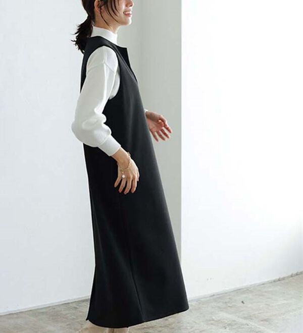 Pierrot（ピエロ）の「ウールタッチジャンパースカート（ジャンパースカート）」｜詳細画像