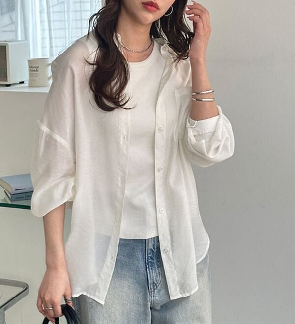 GeeRA（ジーラ）の「アソート柄オーバーサイズシャツ（シャツ）」｜詳細画像