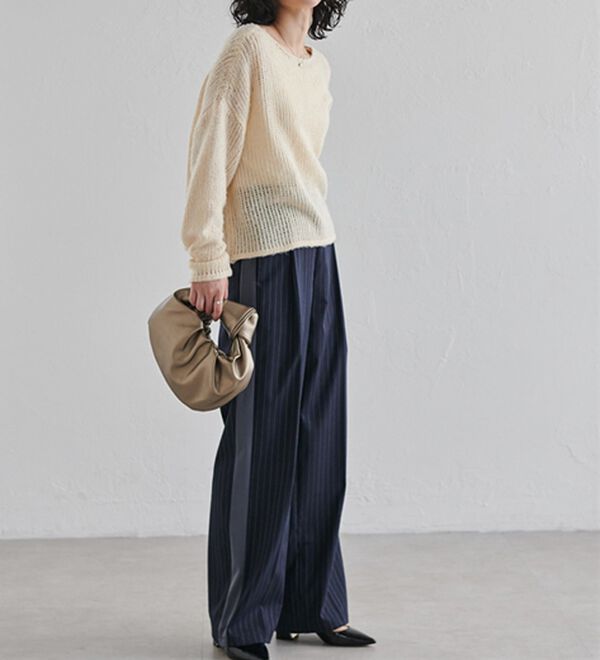 RANAN（ラナン）の「サイドラインシルエットパンツ（フルレングスパンツ）」｜詳細画像