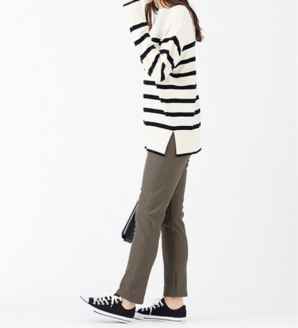 BELLUNA（ベルーナ）の「マシュマロみたいな裏ベロアなめらかストレッチパンツ（フルレングスパンツ）」｜詳細画像