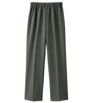 「日本製お手入れ簡単総ゴムパンツ（フルレングスパンツ）」｜グレー