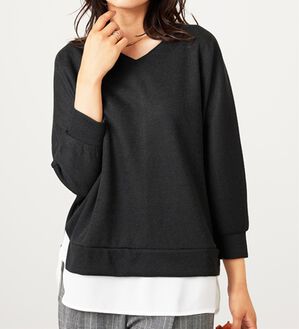 BELLUNA（ベルーナ）の「ラメ調レイヤード風プルオーバー（カットソー）」｜詳細画像