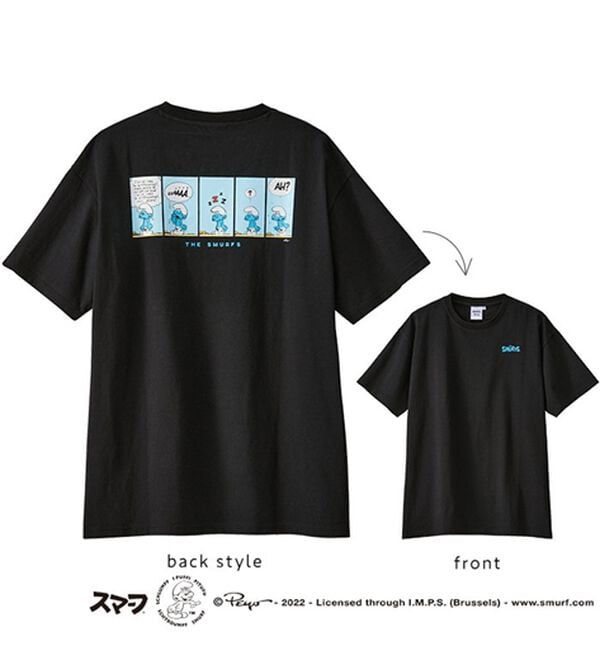 GeeRA（ジーラ）の「【スマーフ】コラボプリントＴシャツ（カットソー）」｜詳細画像