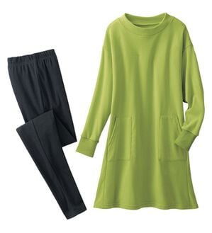 LAVIENNE（ラヴィエンヌ）の「毛玉ができにくい！裏ファーチュニック（パジャマ・ルームウェア）」｜ピスタチオ