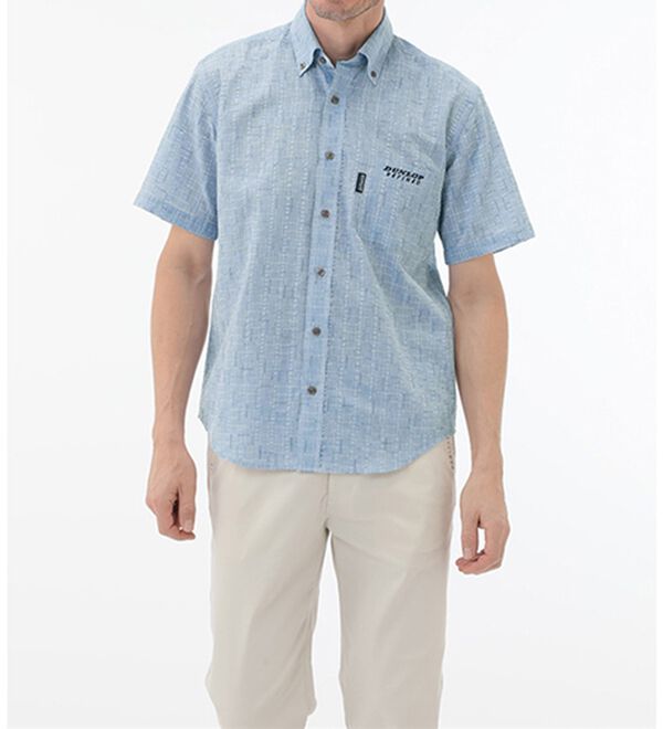 「＜ダンロップ・リファインド＞吸汗速乾絣チェックシャツ（メンズシャツ）」｜詳細画像