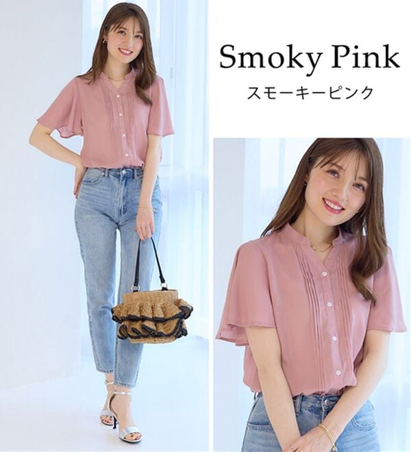 alotta（アロッタ）の「上品細見えピンタックブラウス（ブラウス）」｜詳細画像