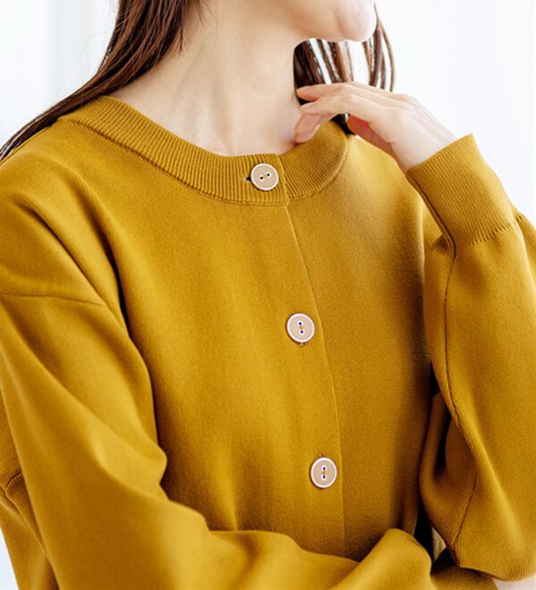 BELLUNA（ベルーナ）の「《快適Ｌａｂ．》洗える！軽い！配色使いニットカーディガン（ニットカーディガン）」｜詳細画像