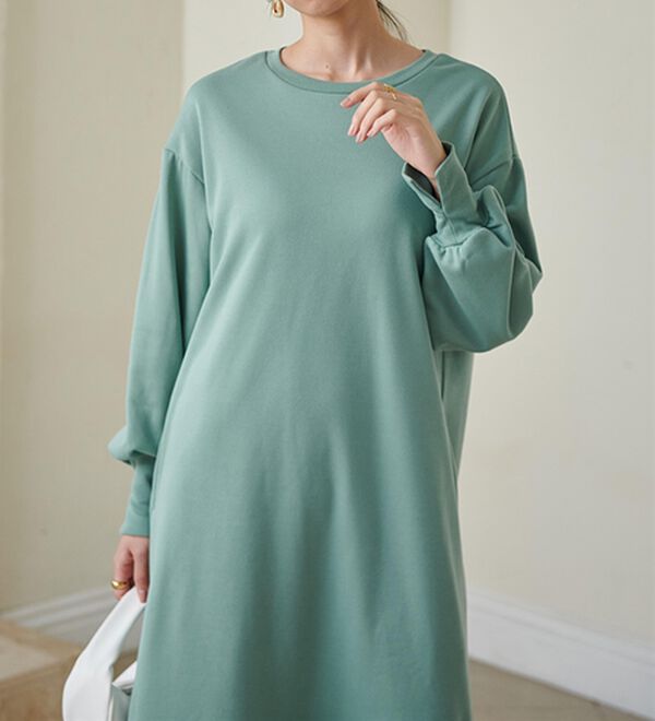 RANAN（ラナン）の「＜ＨＩＧＨ　ＳＰＥＣ＞毛玉になりにくい！ペプラムデザインワンピース（その他ワンピース）」｜詳細画像