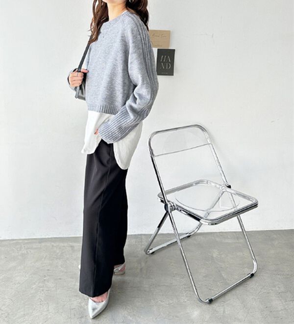 GeeRA（ジーラ）の「ショート丈オフショルニット（ニット・セーター）」｜詳細画像