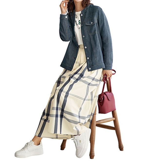 BELLUNA（ベルーナ）の「やわらかダブルガーゼデニム風ジャケット（その他ジャケット）」｜詳細画像