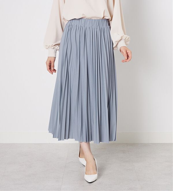 BELLUNA（ベルーナ）の「洗っても形が崩れにくい！プリーツスカート（ロングスカート）」｜詳細画像