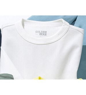 「＜ゴールデンベア＞長く着られる上質Ｔシャツ（メンズＴシャツ）」｜ホワイト(半袖)