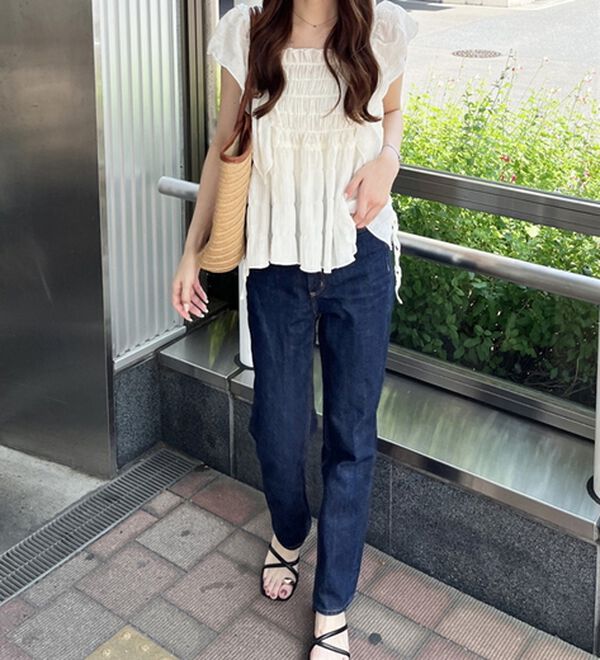 GeeRA（ジーラ）の「フリルシャーリングブラウス（ブラウス）」｜詳細画像