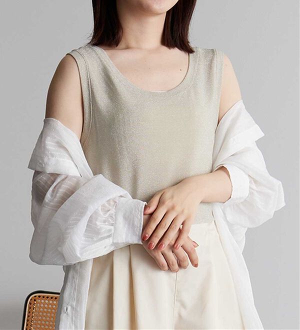 RANAN（ラナン）の「ひんやり！ラメタンクトップ（タンクトップ・キャミソール）」｜詳細画像