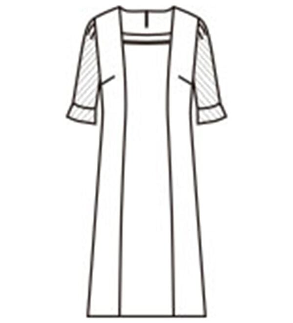 BELLUNA（ベルーナ）の「洗えるストレッチ！ロングジャケット　細見えワンピースアンサンブル（ブラックフォーマル（喪服・礼服））」｜詳細画像