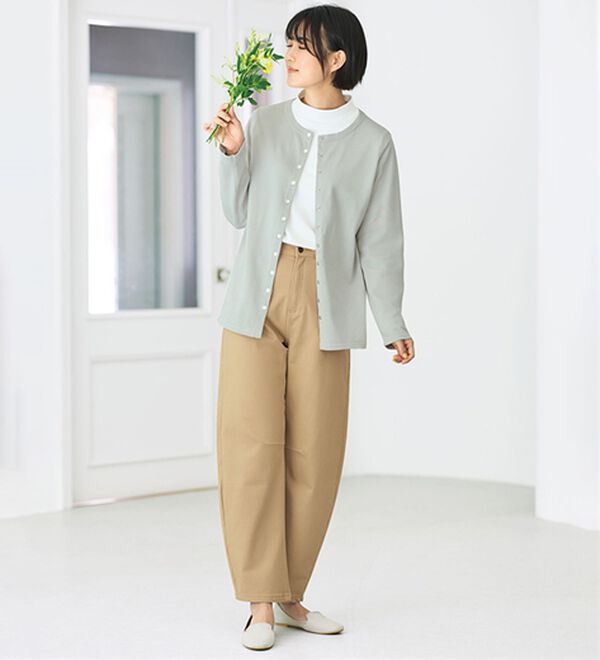 BELLUNA（ベルーナ）の「《ＨｕｇＲｅａｍコットン》柔らかカジュアルカーブパンツ（ワイドパンツ・ガウチョ）」｜詳細画像