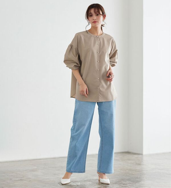 Pierrot（ピエロ）の「２ｗａｙパールボタンブラウス（ブラウス）」｜詳細画像