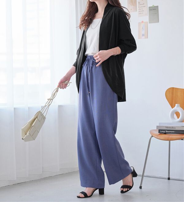 Viola e Viola（ヴィオラ エ ヴィオラ）の「【５つの機能付】ＵＶ対策に！ひんやり　ゆるドルマンカーディガン（ニットカーディガン）」｜詳細画像