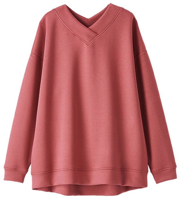 BELLUNA（ベルーナ）の「なめらかタッチ！もっちりんＶネックチュニック（カットソー）」｜詳細画像