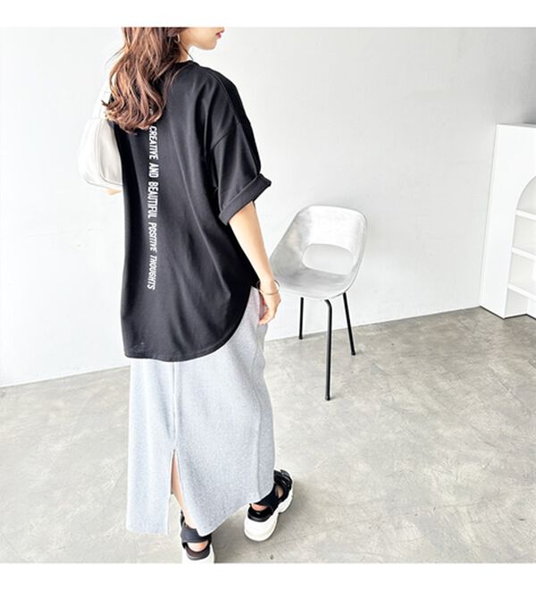 GeeRA（ジーラ）の「プリントチュニックＴシャツ（カットソー）」｜詳細画像