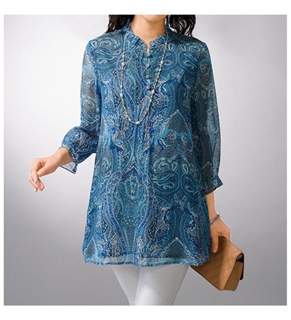 シルク楊柳チュニック＜リュイール＞ - ベルーナ【公式】 