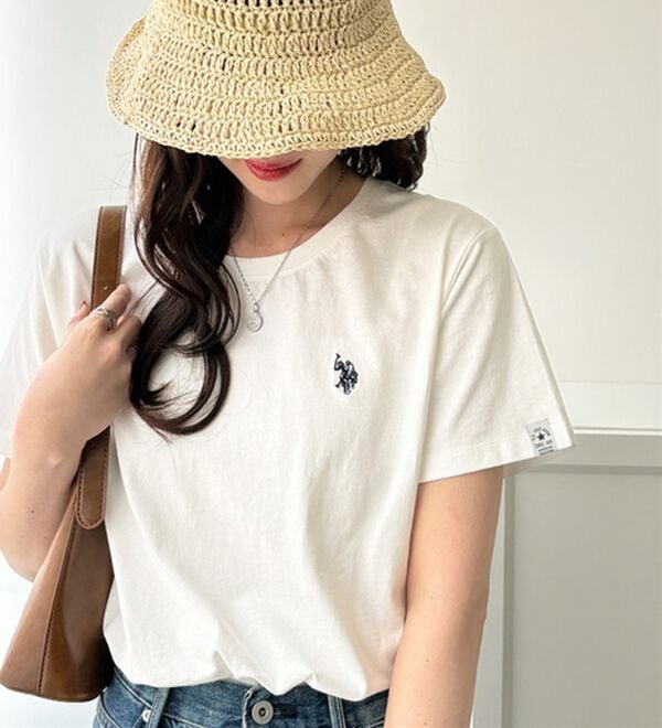 GeeRA（ジーラ）の「【ＵＳ．ＰＯＬＯ．ＡＳＳＮ】接触冷感ワンポイント刺繍Ｔシャツ（Tシャツ）」｜詳細画像