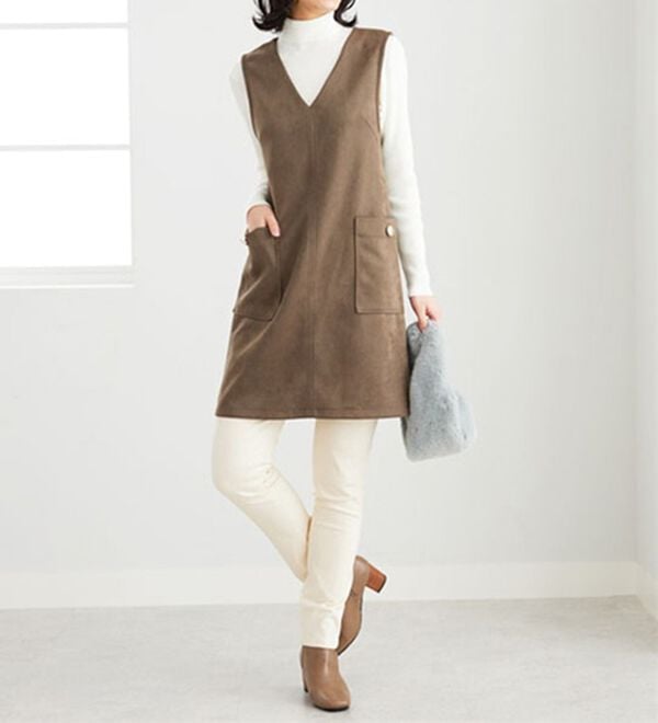 BELLUNA（ベルーナ）の「リブニットタートルプルオーバー（ニット・セーター）」｜詳細画像