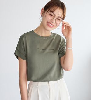 Viola e Viola（ヴィオラ エ ヴィオラ）の「脱普通！すっきり見え大人の上品Ｔシャツ（Tシャツ）」｜オリーブミニロゴ