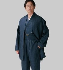 「三河木綿和風着物スーツ「翠」（メンズ和装・浴衣・和装グッズ）」