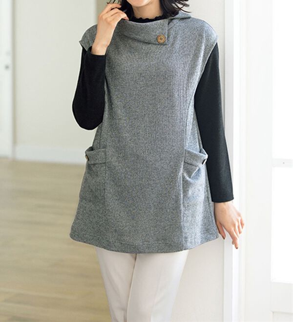 ルフラン（ルフラン）の「【２色組】衿が決め手！ポケット付アンサンブル（アンサンブル）」｜詳細画像