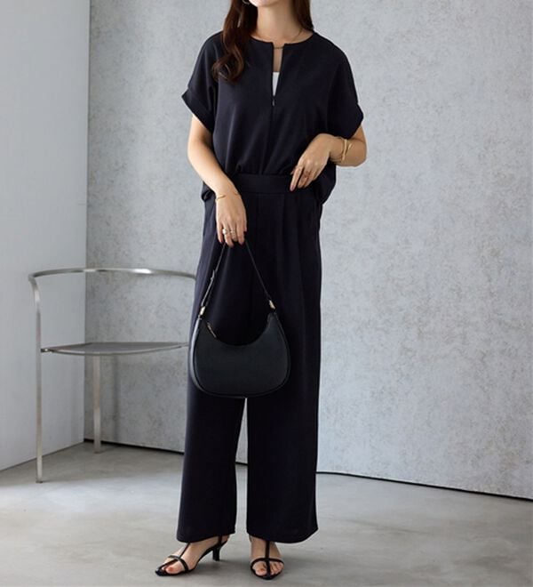 alotta（アロッタ）の「ジップ使いセットアップ（ブラウススーツ）」｜詳細画像