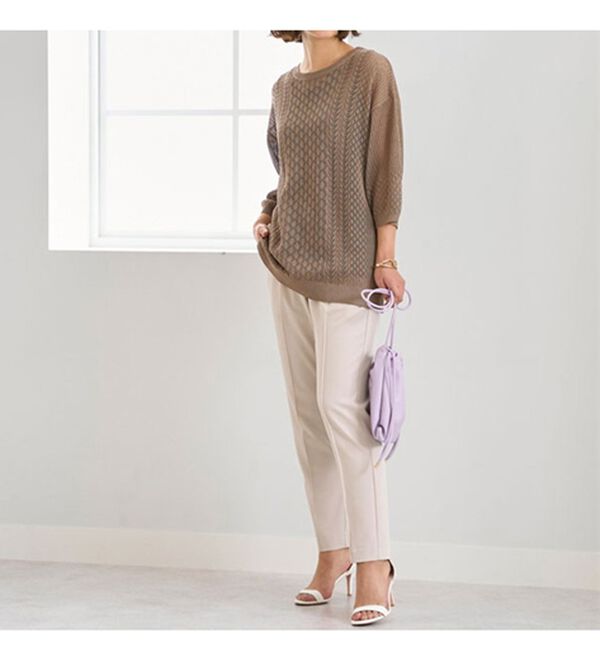 BELLUNA（ベルーナ）の「冷感キレイ見え！美脚テーパードパンツ（テーパードパンツ）」｜詳細画像