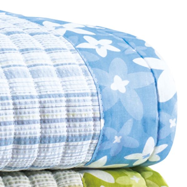 「洗える綿１００％しじらカーペット（カーペット）」｜ブルー