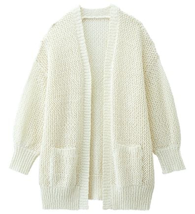 RANAN（ラナン）の「麻調メッシュ編トッパーカーディガン（ニットカーディガン）」