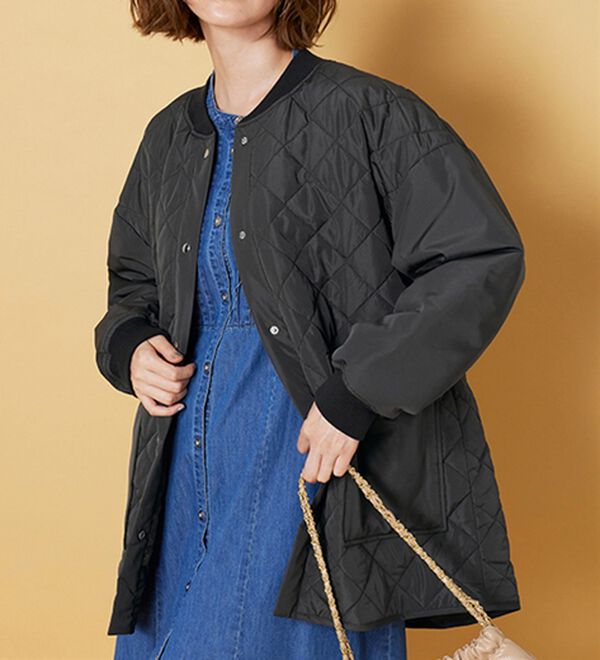 BELLUNA（ベルーナ）の「軽い着心地！ビッグポケット付キルトコート（ハーフコート）」｜詳細画像