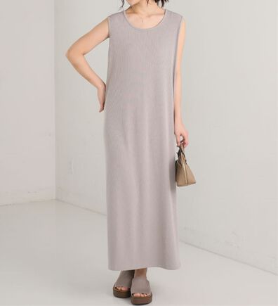 A HAPPY MARILYN（アハッピーマリリン）の「【Ｌ～８Ｌ】【選べる袖丈】さらとろリブワンピース（ロングワンピース）」