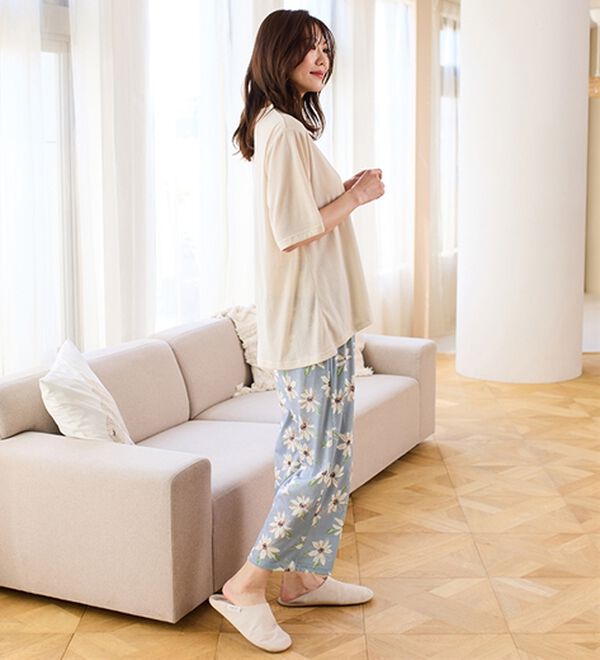 LAVIENNE（ラヴィエンヌ）の「【寝苦しさにさよなら】風がス～っと肌さら！涼しいメッシュ使いパジャマ（パジャマ・ルームウェア）」｜詳細画像