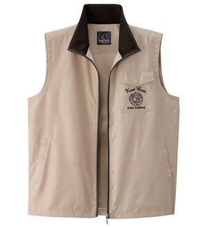 「ブランドデザイン裏メッシュベスト（メンズベスト）」｜ベージュ