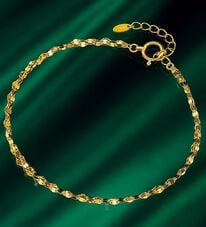 ルフラン（ルフラン）の「１８金フラワークロス３連ブレスレット（ブレスレット・バングル）」