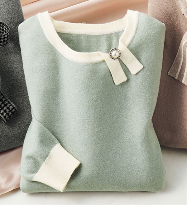 ルフラン（ルフラン）の「選べる衿デザインニット（ニット・セーター）」｜ミント