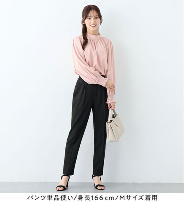 alotta（アロッタ）の「【ブラウス付き３点セット】洗える！美ラインジレセットスーツ（パンツスーツ）」｜詳細画像