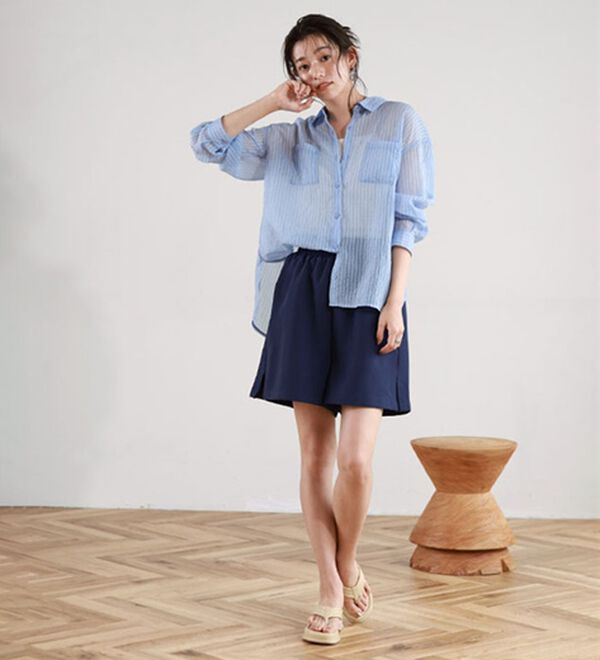 Pierrot（ピエロ）の「【速乾機能付】フレアショートパンツラッシュガード（その他パンツ）」｜詳細画像