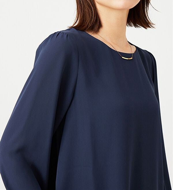 BELLUNA（ベルーナ）の「ジョーゼット素材裾ティアードブラウス（ブラウス）」｜詳細画像