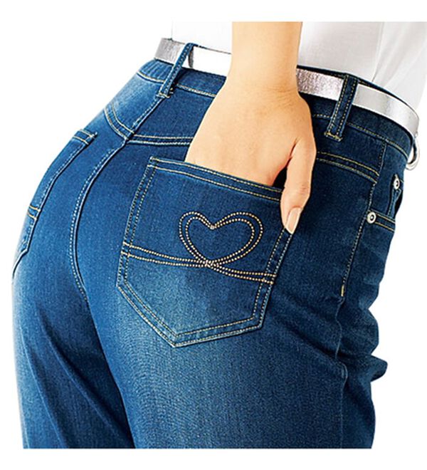 BELLUNA（ベルーナ）の「ヒンヤリ冷感ライトオンスジーンズ（フルレングスパンツ）」｜詳細画像