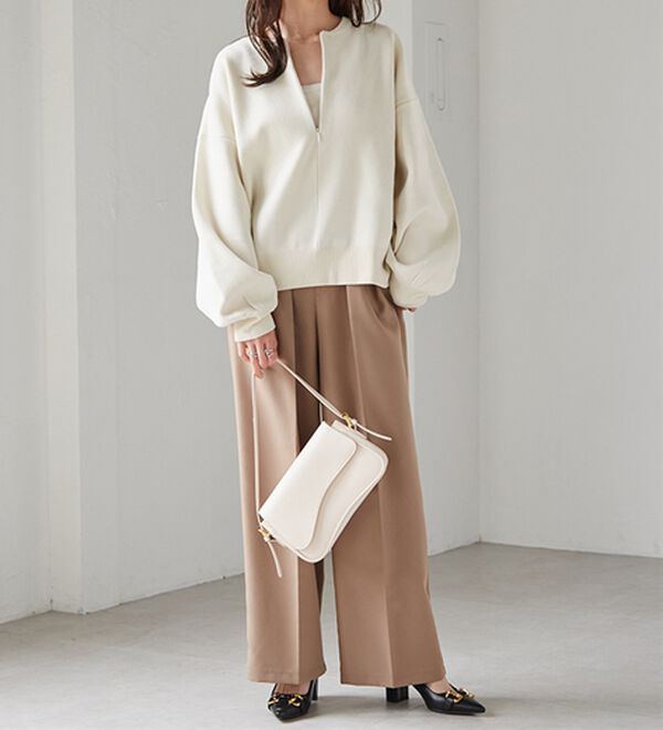 RANAN（ラナン）の「ハーフジップスウェットライクニット（ニット・セーター）」｜詳細画像