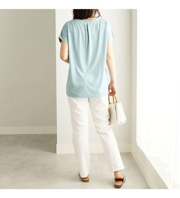 BELLUNA（ベルーナ）の「幾何柄&times;花柄レース使いプルオーバー（カットソー）」｜詳細画像