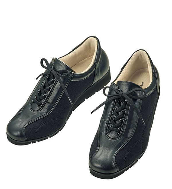 ルフラン（ルフラン）の「時見さんのスッと履ける５Ｅストレッチウォーキング（スニーカー）」｜ブラック