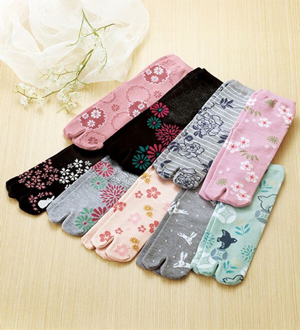 「足口ゆったり足袋ソックス７＋２足（靴下・ストッキング）」｜1