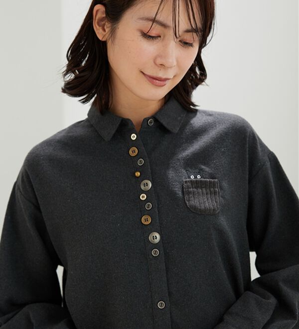 BELLUNA（ベルーナ）の「アニマル刺しゅう多ボタンデザインブラウス（ブラウス）」｜詳細画像